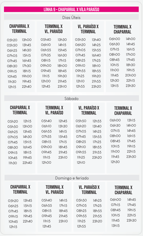 Horário de Ônibus Mogi Guaçu